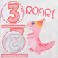 Amztm 3Rd Birthday Girl T-Shirt Dinosaur Party B-Day Themed Tee Gift For Toddler (Us, Age, 4 Years, White)