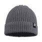 Simple Knitted Baby Beanie Hip-Hop Boys Winter Hat Toddler Kids Bonnet For Girls 0-5Y (Black+Khaki+Gray, S)