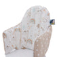 IKEA Antilop High Chair Cover, Cotton Cushion Cover for Babies and Toddlers, Brown Rainbow