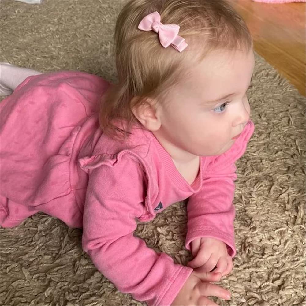 Baily Baby Hair Clips Tiny Hair Bow Alligator Clips For Toddler Baby Girls Fine Hair Pins In Fringe Bangs (Mini 2'' 24 Pcs)