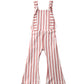 Zaxarra Toddler Baby Girl Stripes Bell-Bottom Jumpsuit Romper Overalls Long Pants Outfits (3-4 Years, Brown Pink)