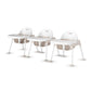 Foundations Secure Sitter Feeding Chairs Multipack, No-Tip Feet, 3-Point Adjustable Harness, Removable Tray, Easy to Clean, Stac