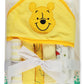 Cudlie Accessories Disney Baby Winnie The Pooh Hooded Towel With 5 Piece Washcloth Set, Honey Collector Print, Gs71798, Yellow