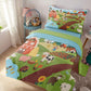 Ckou Ccoo 4 Pieces Toddler Comforter Set,Farm Animals Soft Lightweight Bedding Set For Baby Girls Boys,Toddler Quilt Kids Toddle