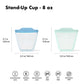 Oxo Tot Silicone Reusable Bags - 2 Piece Cup Set - Opal And Dusk