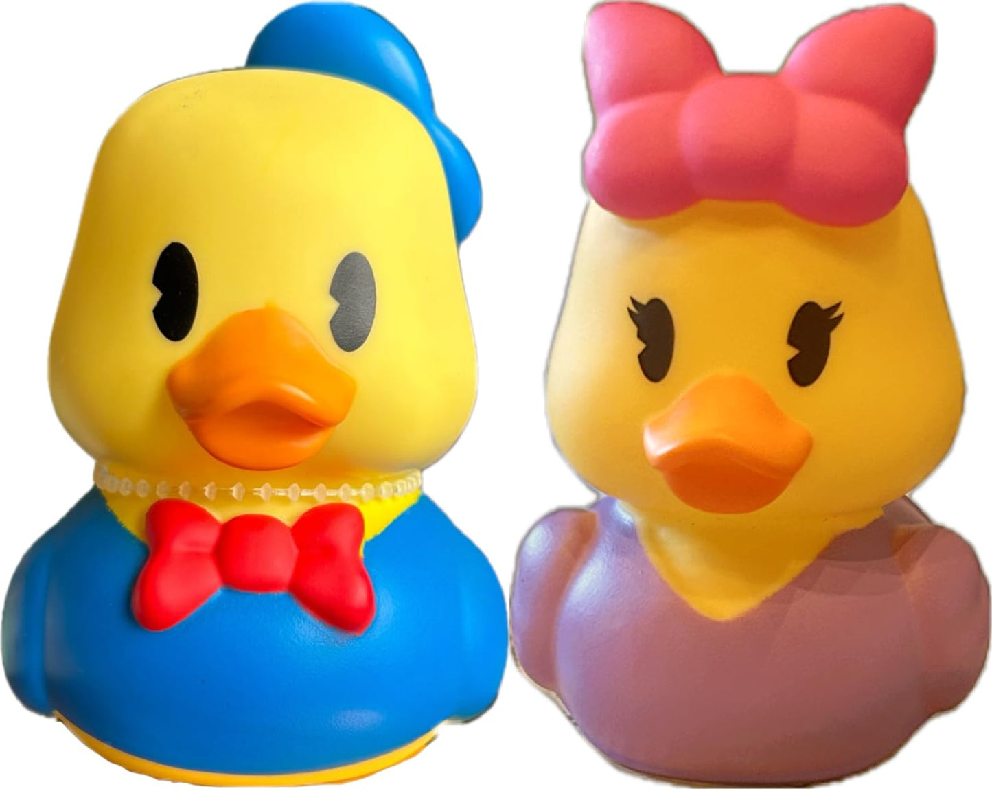 Just Play Rubber Ducks Collection, Donald The Duck and Daisy, 3 Bath Toys