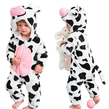 Qiaoniuniu Halloween Baby Cow Costumes Toddler Outfit Infants Cosplay Romper 24-30 Months