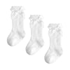 Baby Girls Knee High Socks Non Slip Toddler Stockings Cotton Bow Ruffle Newborn Long Socks Infant Tube Dress Socks 0-6/6-12M