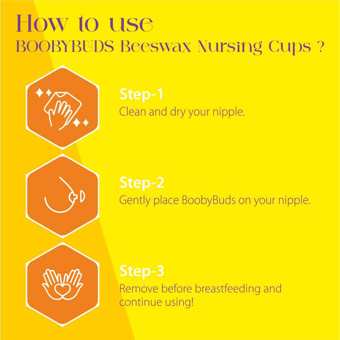 Boobybuds Natural Beeswax Nipple Shields - Nipple Protectors - Beeswax Nursing Cups-Beeswax Nipple Covers For Breastfeeding - Sa