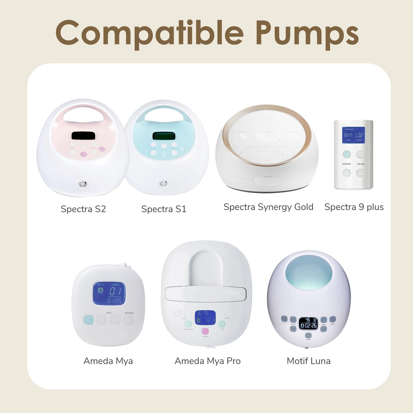 2X 17 Mm Maymom Wide Neck Pump Parts Compatible With Spectra S1/S2 Pumps; Incl Wide Mouth Flanges; Not Original Spectra Flange;