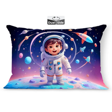 Brizberry Kids Pillow Cushion With Super Soft Fabric | Animal & Cartoon Prints | 12X18 Inches (Design 7)