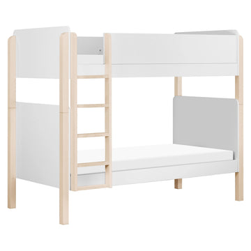 Babyletto Tiptoe Convertible Bunk Bed in Black and Natural Walnut, Greenguard Gold Certified