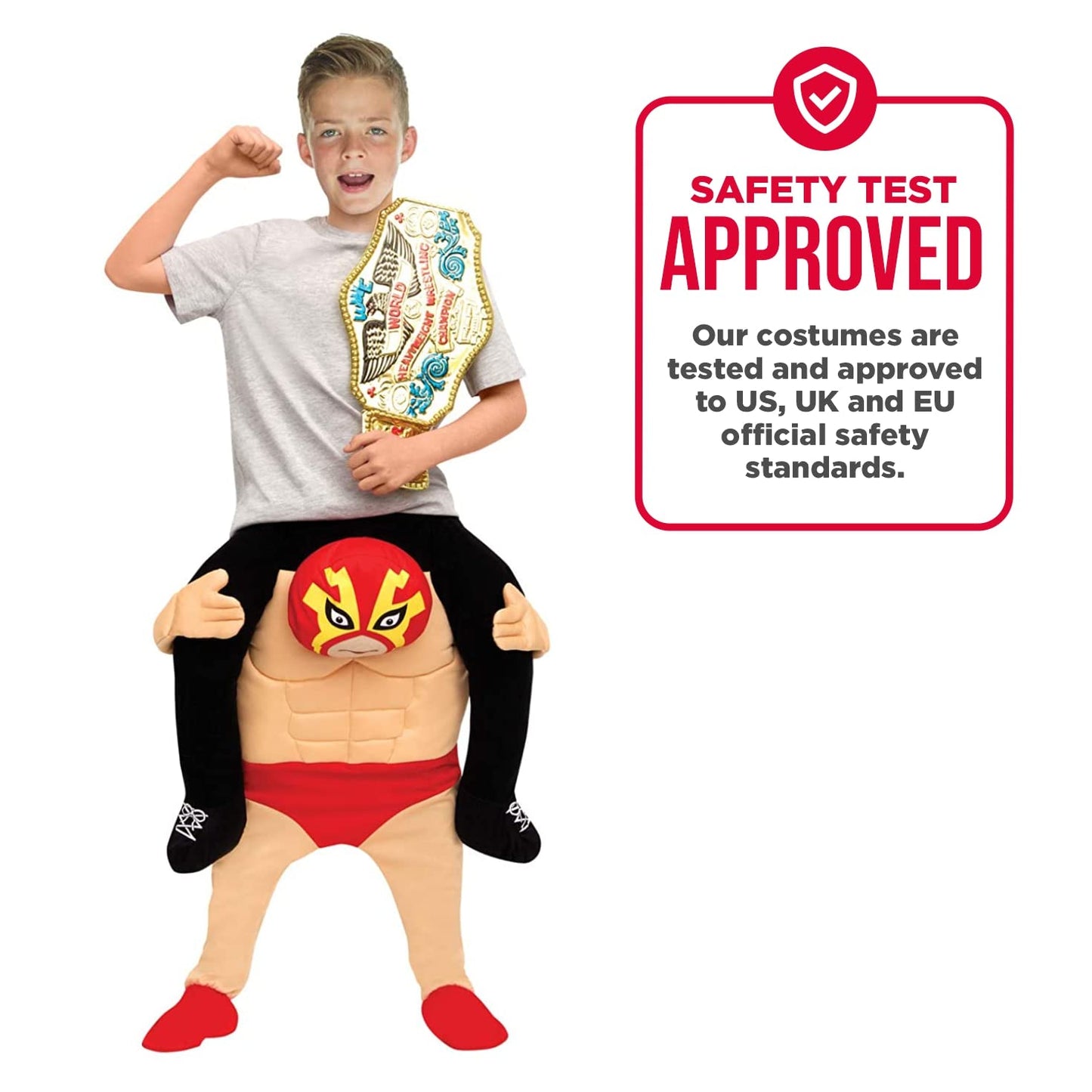Morph Wrestler Piggy Back Costume Kids, Kids Piggyback Costume, Kids Ride On Costume Kids, Funny Kids Halloween Costumes