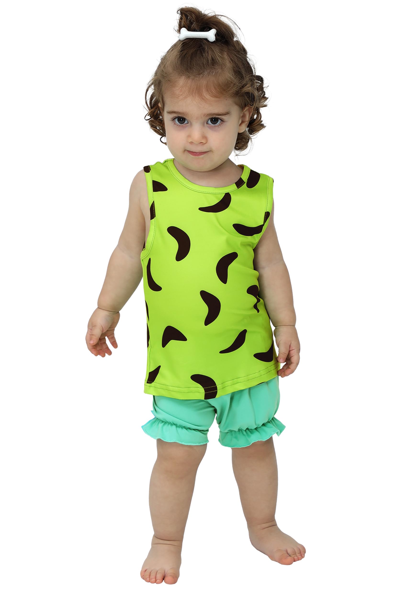 Halloween Pebbles Clothing Set Green Tank Top Teal Bloomer Outfit 3-4T