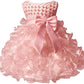 Jup'Elle Little Baby Girl Dress Flower Ruffles Party Wedding Pageant Princess Pink Dresses 12Months