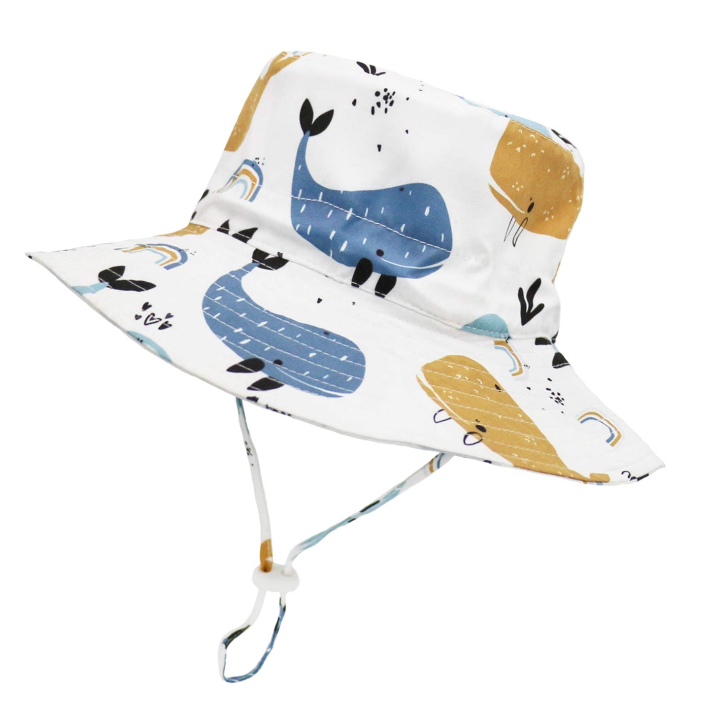 Kids Hat Toddler Sun Hat Upf 50+ Baby Boy Hats Kids Bucket Hat Toddler Beach Hat With Wide Brim Kid Cap White 4-8 Years