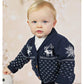 Sanmio Toddler Baby Boys Girls Deer Christmas Cardigan Sweater Long Sleeve Button-Up Coat 6M-4T Navy