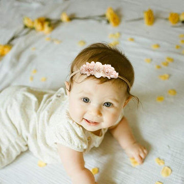 Mligril Baby Headbands Set Flower Hair Bows Accessories-Elastic Hair Band Crown Floral Wraps Birthday Gifts For Girls Newborn In