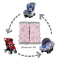 Dodo Nici Car Seat Strap Cover For Baby, Seat Belt Cover Cushion, Belt Pads Fit Baby Carrier/Pushchair/Stroller, Cozy Peace Dott