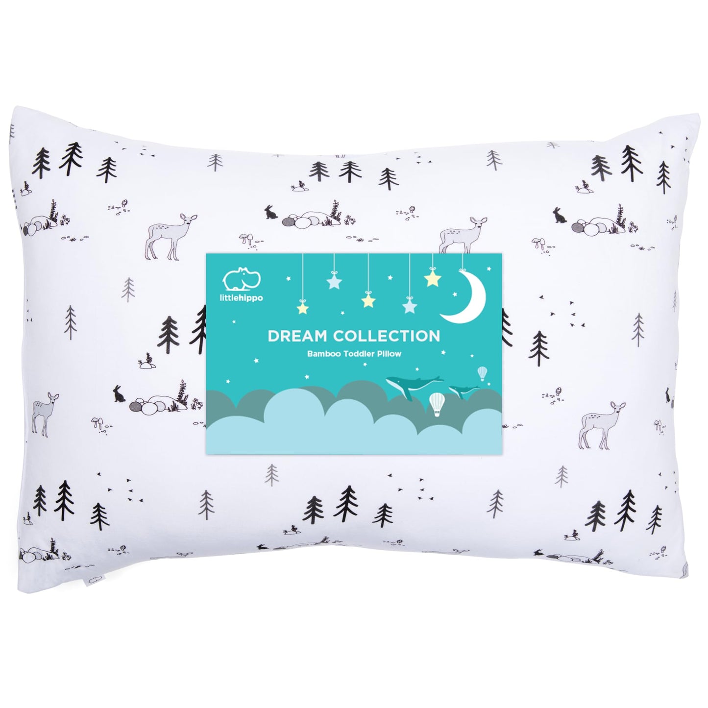 Littlehippo Toddler Pillow (13X18) With Bamboo (Viscose) Pillowcase - Hypoallergenic Toddler Pillow For Sleeping, Kids Pillow, T