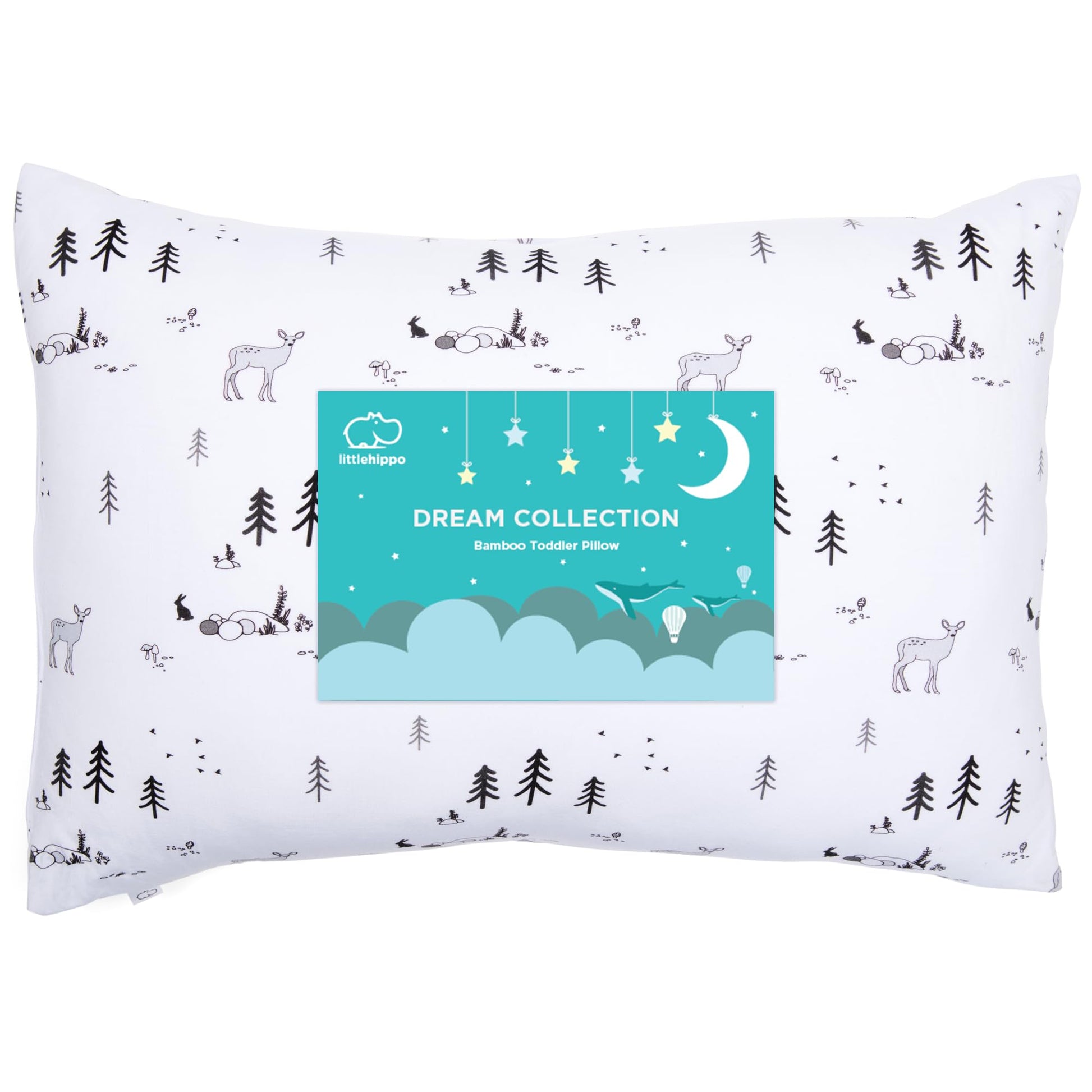 Littlehippo Toddler Pillow (13X18) With Bamboo (Viscose) Pillowcase - Hypoallergenic Toddler Pillow For Sleeping, Kids Pillow, T
