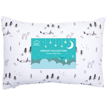Littlehippo Toddler Pillow (13X18) With Bamboo (Viscose) Pillowcase - Hypoallergenic Toddler Pillow For Sleeping, Kids Pillow, T