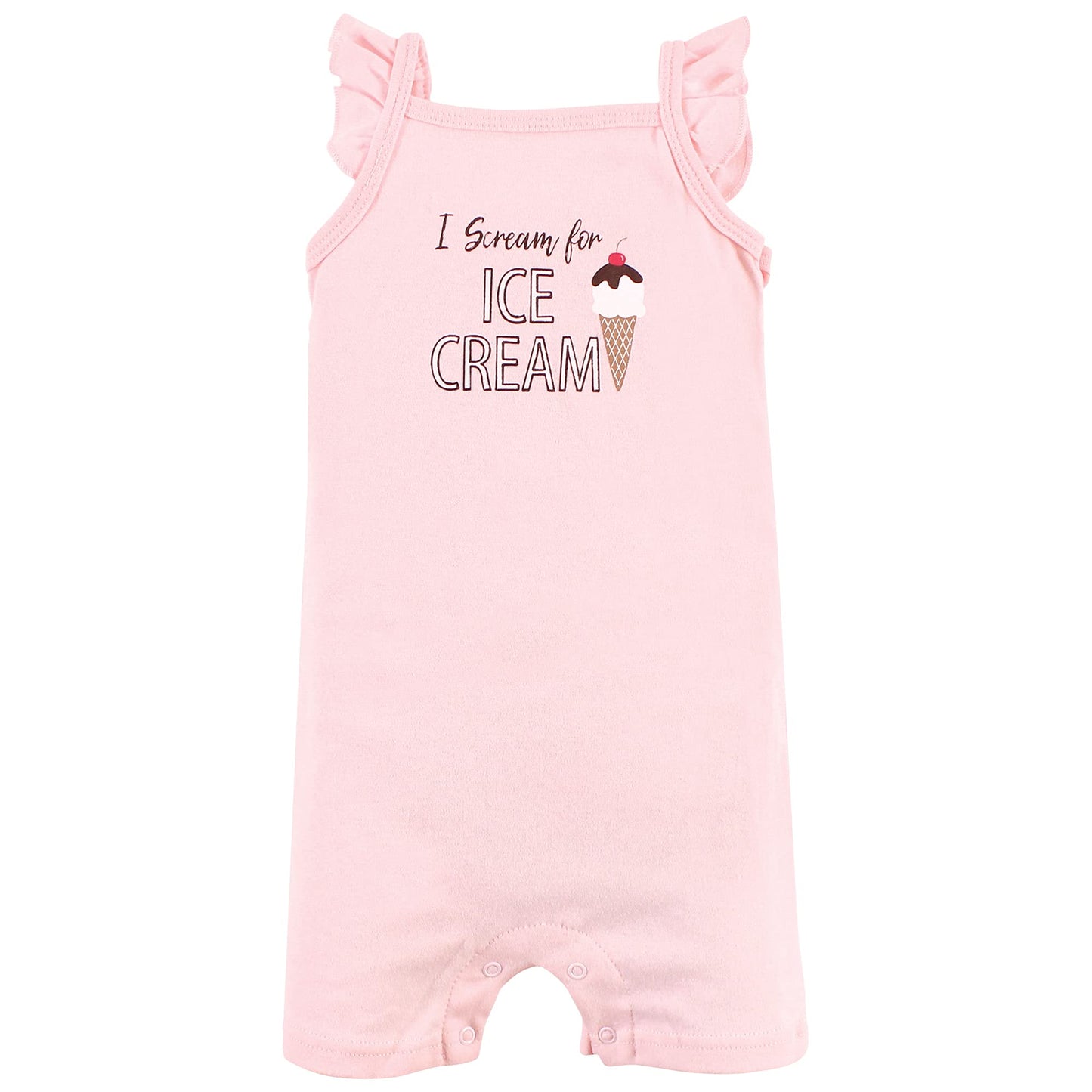 Hudson Baby Baby Cotton Rompers, Banana Split, 0-3 Months