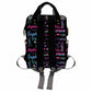 Customized School Bag With Name, Large Capacity Waterproof Diaper Bag, Heart Pattern Monogram Nappy Backpack With Thermal Pocket