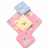 KSHUNYX Kids Soft Flannel Washcloths with Teddy Bear Print Handkerchief | Soft Cartoon Print Face Towels Pocket Hankies for Scho