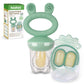 Haakaa Baby Fruit Food Feeder & Mini Freezer Nibble Tray Combo, Breastmilk Popsicle Molds for Cooling Relief, BPA Free Silicone 