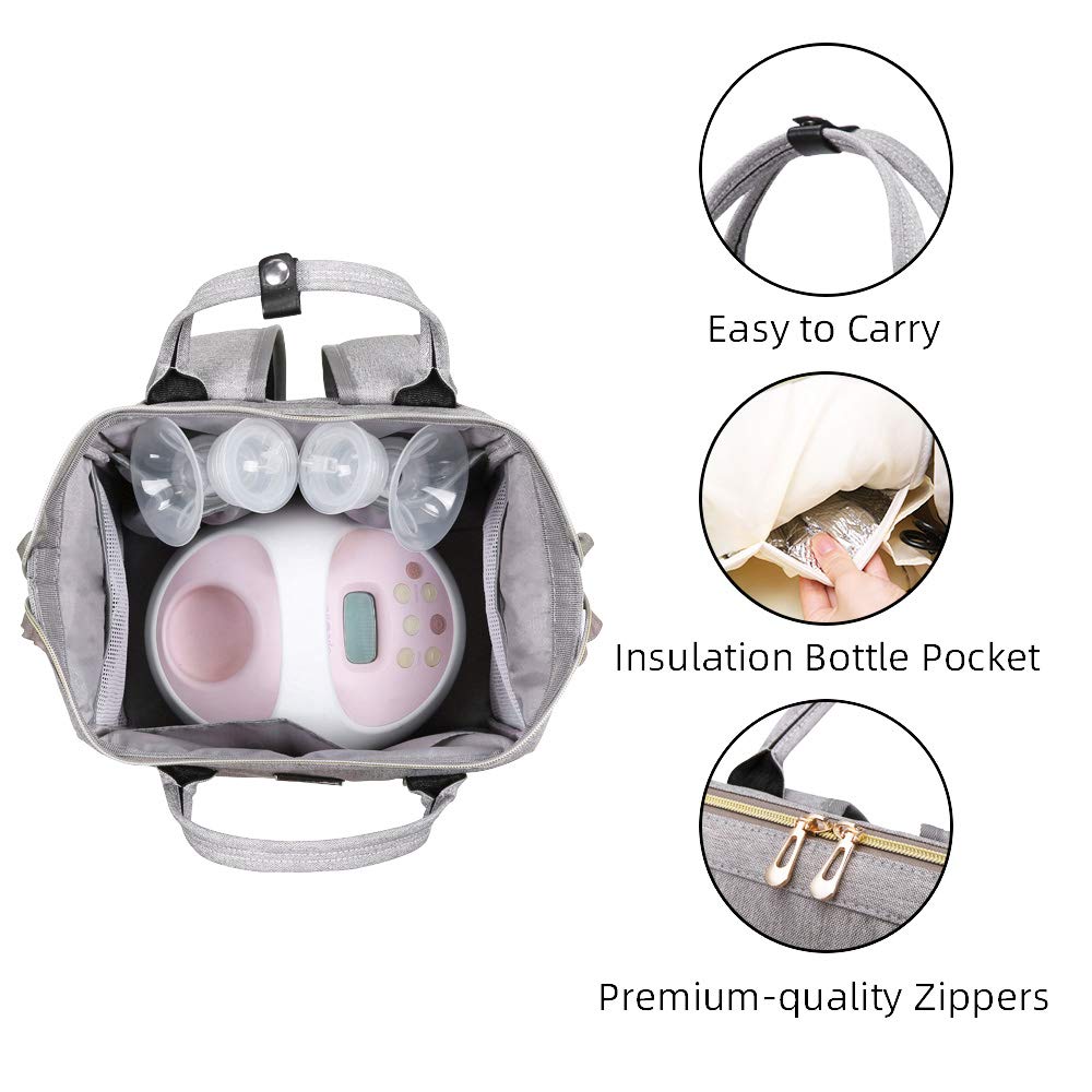 Breast Pump Bag - Lunch Bags Breastmilk Cooler Backpack Breastfeeding Mom