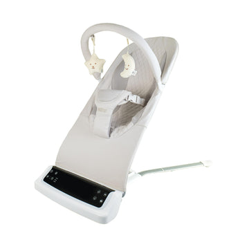 Nuby Deluxe Baby Bouncer Seat - Portable Infant Bouncer with Music, Fun Sounds, and Soothing Vibrations - Digital Display - 0-6 