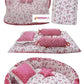 IMPROVUS Designer Mattress with Net | Baby Sleeping Bag | 4 Pcs Bedding | 1 Nest (06 Months) (Moon Pink)
