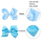 3 Inch Satin Bow For Little Girls - 2 Pcs (Sky Blue)
