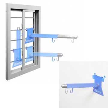 Vparents Window Baby Cradle Cot Metal Hanger Adjustable And Foldable With Wall Mounting/Hanging (Net And Bolts Are Not Included)