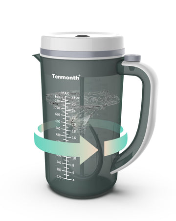 Tenmonth Electric Baby Formula Mixer Pitcher, Fast Baby Formula Maker With No Drip Spout & Locking Lid, Motorized 28Oz Clump-Fre