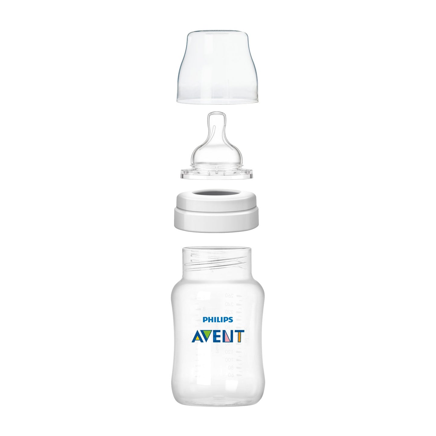 Philips Avent Anti-Colic Baby Bottles Clear, 4Oz, 3 Piece