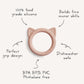 mushie Silicone Baby Teether Toy | Cat (Blush)