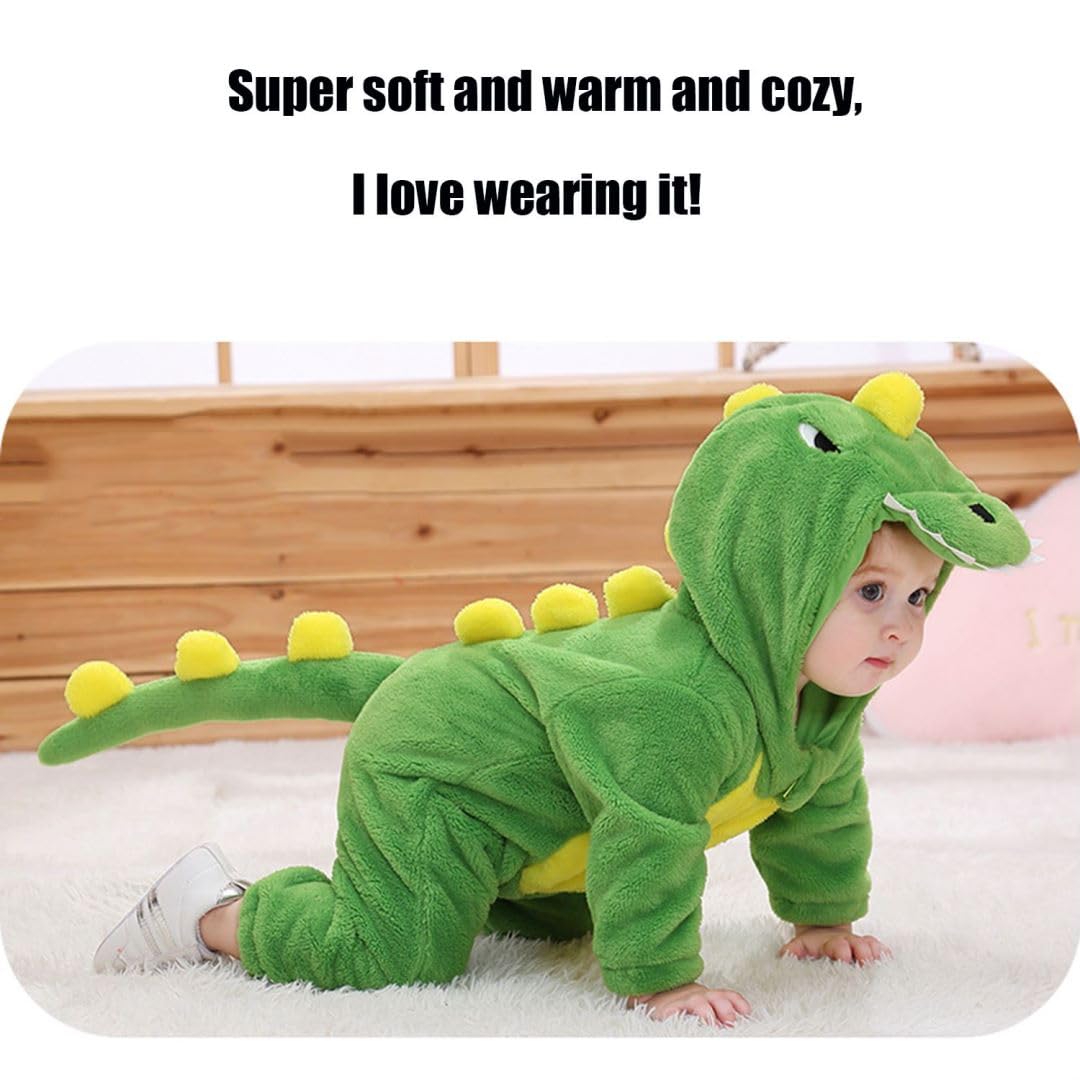 Abtshu Baby Light Green Dinosaur Costume Toddler Halloween Dress Up Outfit 18-24 Months