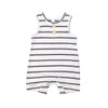 Iddolaka Newborn Summer Baby Boy Girl Romper Bodysuit Jumpsuit Playsuit One Piece Outfit Clothes (A-White Stripes, 18-24 Months)