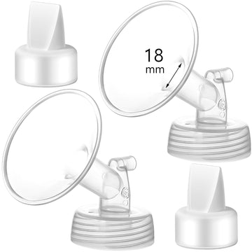 Momstouch 18mm Flange and Duckbill Valve Compatible with Spectra S1 S2 9 Plus Breastpump Replacement to Spectra Pump Parts, Not 