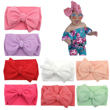 Baby Girl Bow Headbands Newborn Hairband Baby Turban Knotted Elastic Headwrap For Toddler Hair Accessories (Aa04-8Pcs)