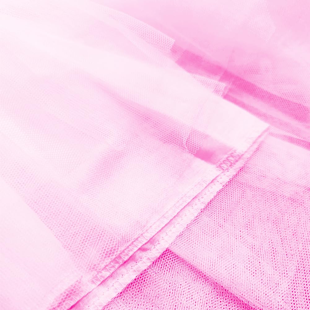 Toddlers Girls Valentine Heart Outfits Long Sleeve Sweet Butterfly Love Printed Ruffled Tulle Tutu Dress 2-3T