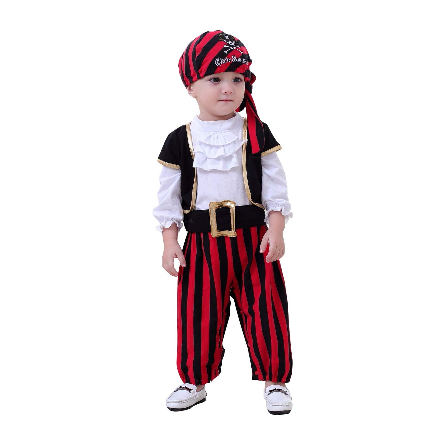 XM Nyan Mays Baby Boys Captain Infant Costumes Cap Stinker Pirate Costume 4pcs Set