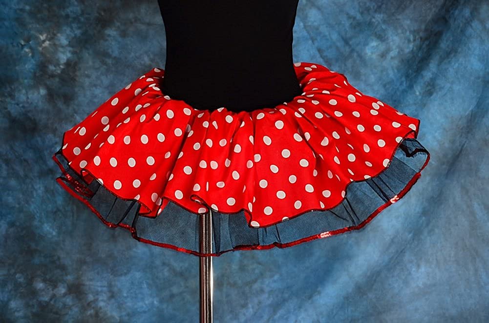Dressy Daisy Girls' Polka Dots Halloween Christmas Fancy Dress Dance Costume With Headband Size 4-5 Red & Black