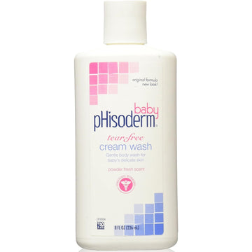 Phisoderm Baby Tear-Free Cream Wash, 8-Ounce Bottles (Pack Of 3) Infant Soap Mineral Baby Safe