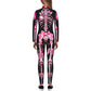 Remimi Girls Skeleton Skin Costume Zipper Halloween Bone Skull Jumpsuit Onesies Pink 9-10 Years