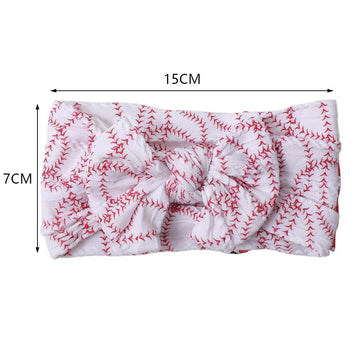 Zcyyys Baby Baseball Headband With Bow Sport Soccer Headband Bowknot Wide Hair Band Football Hair Bow For Toddler Infant Tsfd55