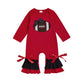 Rourufy Baby Girl Football Outfit Newborn Long Sleeve Jumpsuit Cute Infant Rugby Bow One Piece Onesie Fall Winter Clothes (A Foo