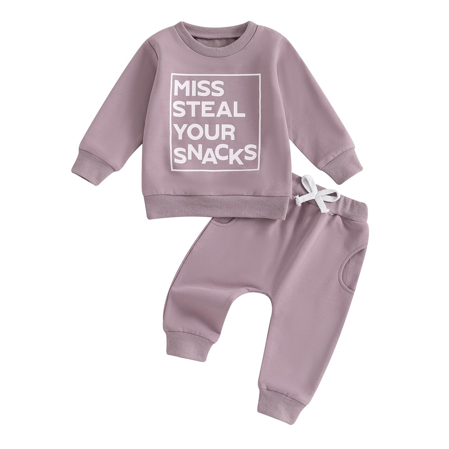 Beqeuewll Baby Girl Clothes Fall Winter Outfits Long Sleeve Sweatsuit Letter Sweatshirt Pants Infant Toddler Girls Clothing (Sna